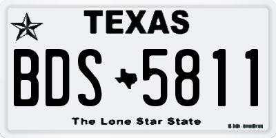 TX license plate BDS5811