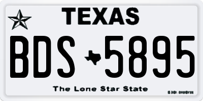 TX license plate BDS5895