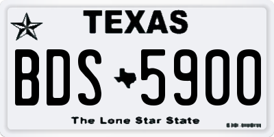 TX license plate BDS5900