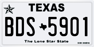 TX license plate BDS5901