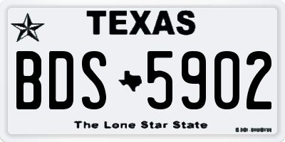 TX license plate BDS5902
