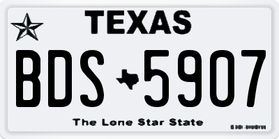 TX license plate BDS5907