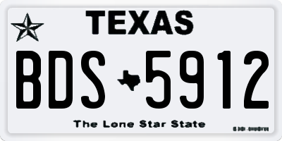 TX license plate BDS5912