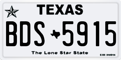 TX license plate BDS5915