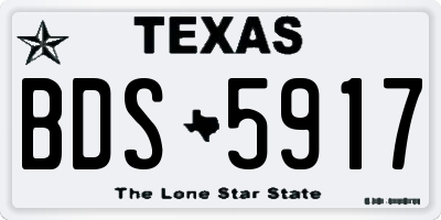TX license plate BDS5917