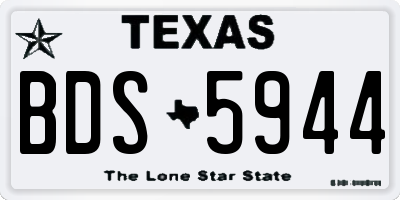 TX license plate BDS5944