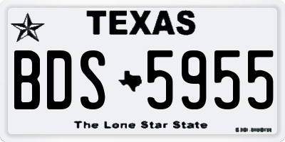 TX license plate BDS5955