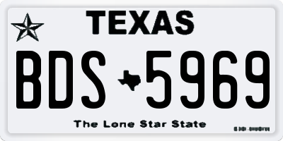 TX license plate BDS5969