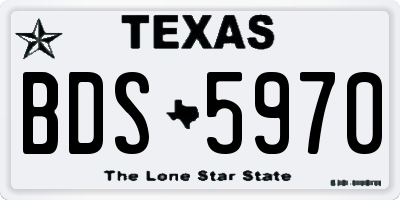 TX license plate BDS5970