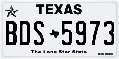 TX license plate BDS5973