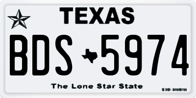 TX license plate BDS5974