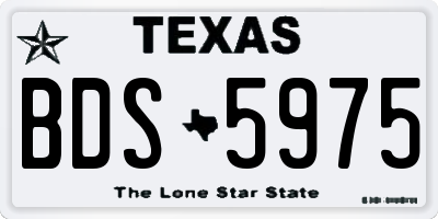 TX license plate BDS5975