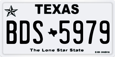 TX license plate BDS5979