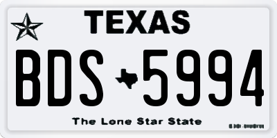 TX license plate BDS5994