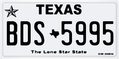 TX license plate BDS5995