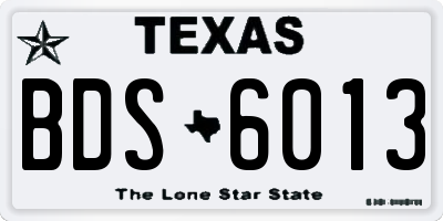 TX license plate BDS6013