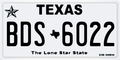TX license plate BDS6022