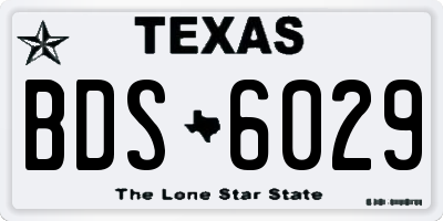 TX license plate BDS6029