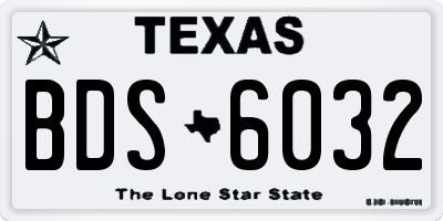 TX license plate BDS6032