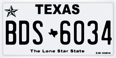 TX license plate BDS6034