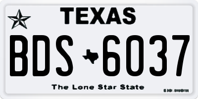TX license plate BDS6037