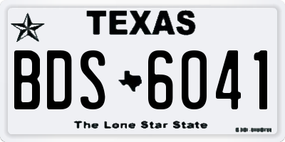 TX license plate BDS6041