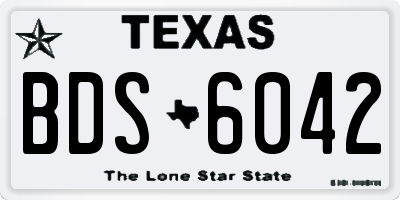 TX license plate BDS6042