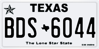 TX license plate BDS6044