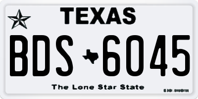 TX license plate BDS6045