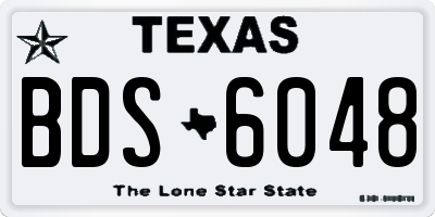 TX license plate BDS6048
