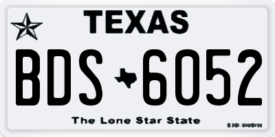 TX license plate BDS6052