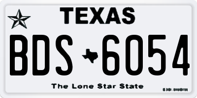 TX license plate BDS6054