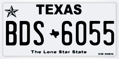 TX license plate BDS6055
