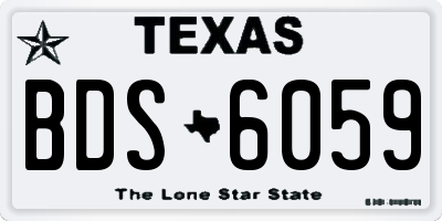 TX license plate BDS6059