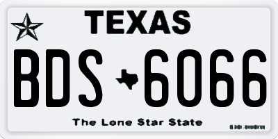 TX license plate BDS6066