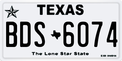 TX license plate BDS6074