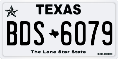 TX license plate BDS6079