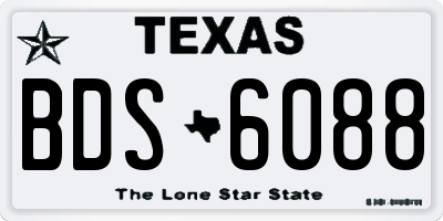 TX license plate BDS6088