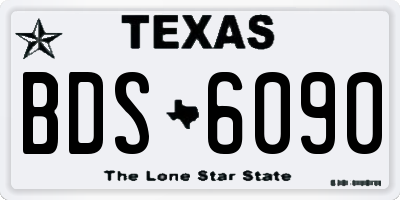 TX license plate BDS6090