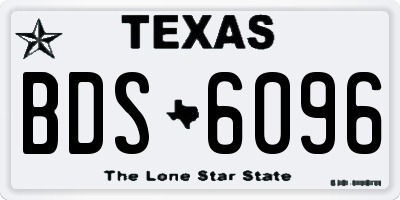 TX license plate BDS6096