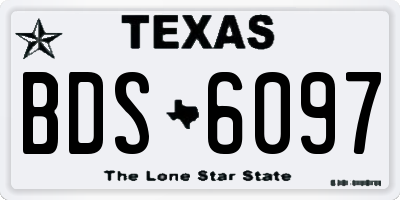 TX license plate BDS6097