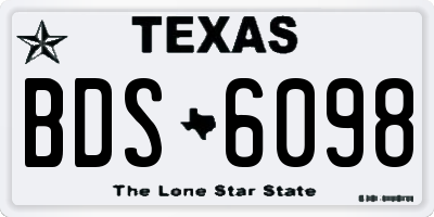 TX license plate BDS6098