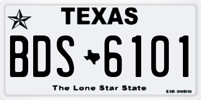 TX license plate BDS6101