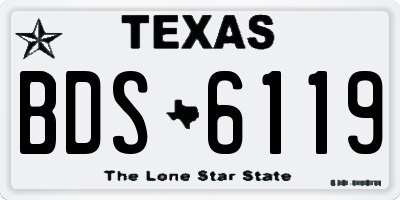 TX license plate BDS6119