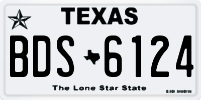 TX license plate BDS6124