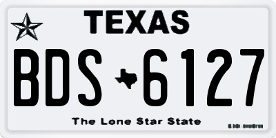 TX license plate BDS6127