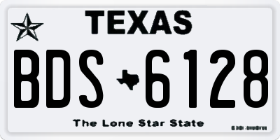 TX license plate BDS6128