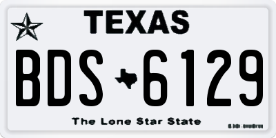 TX license plate BDS6129