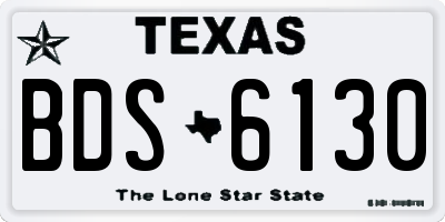 TX license plate BDS6130