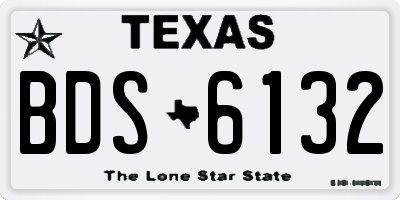 TX license plate BDS6132